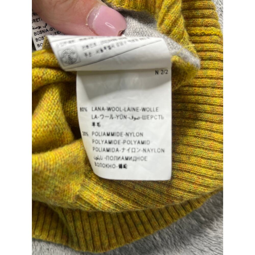 United Colors of Benetton Argyle Geometric Wool Blend Sweater Vest Yellow XS - Picture 7 of 8